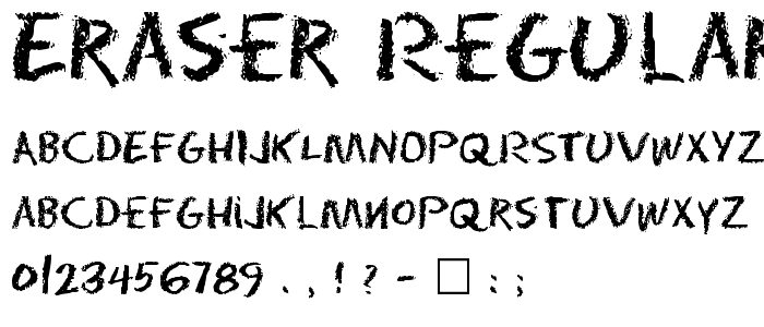 Eraser Regular font